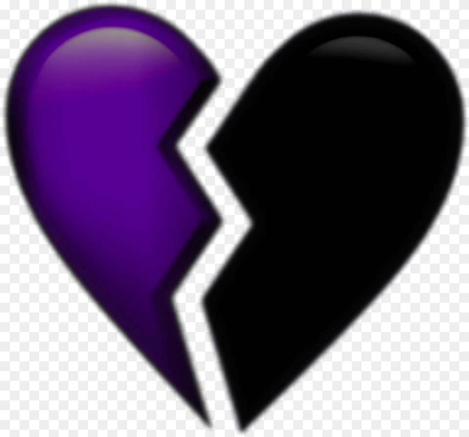 Brokenheart Emoji Purple Aesthetic Broken Heart Emoji, Lighting Free Transparent Png