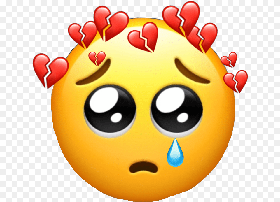 Brokenheart Tear Sad Pain Emoji Freetouse Like Broken Heart Hurt Emoji, Toy, Balloon, Food, Sweets Png