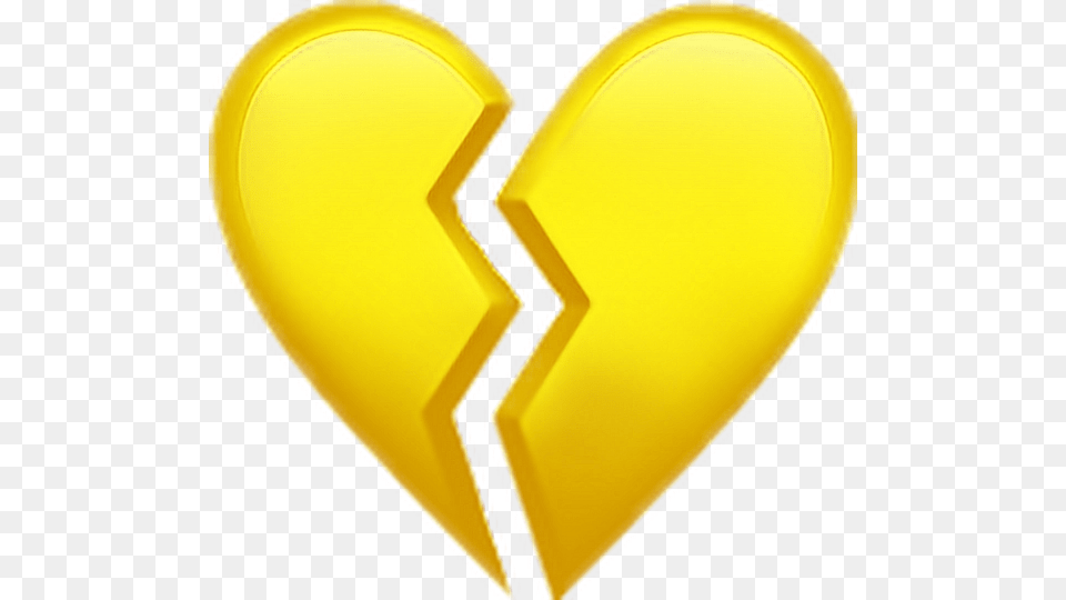 Brokenheart Yellow Aesthetic Emoji Freetoedit Ios Broken Heart Emoji, Gold, Balloon Free Png Download