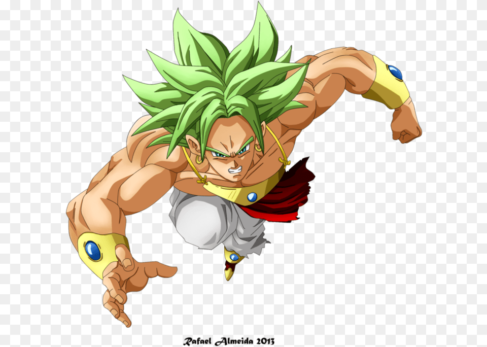Broly Running Broly Ssj God Blue, Book, Comics, Publication, Baby Free Png Download