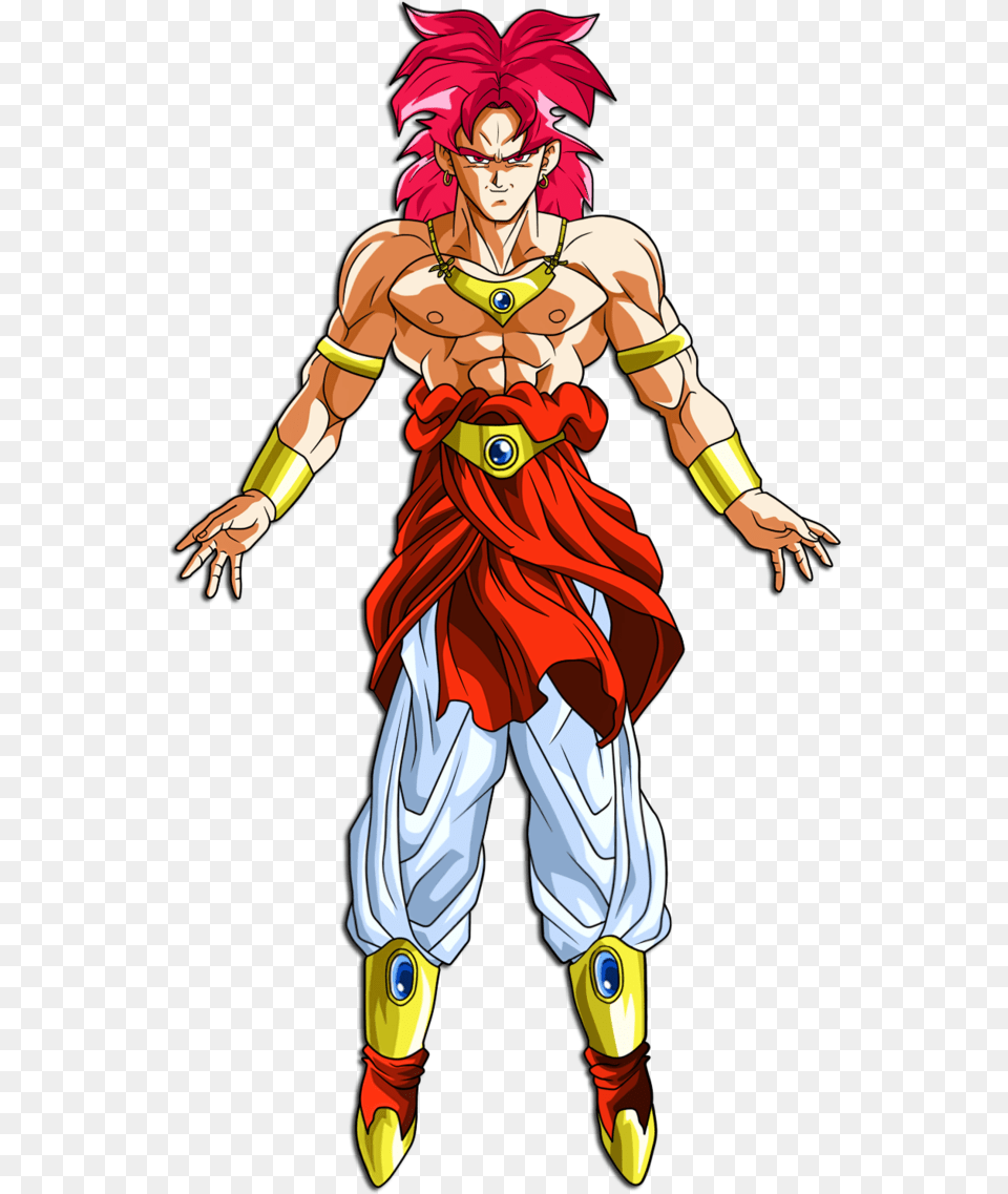 Broly Transparent Ssj God Huge Freebie For Dragon Ball Z Broly, Book, Comics, Publication, Person Free Png