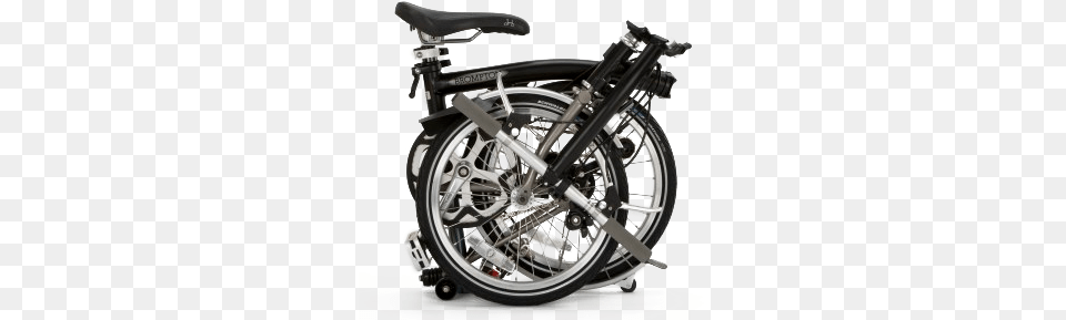 Brompton Folding Bike Folded, Machine, Wheel, Furniture, Spoke Png Image