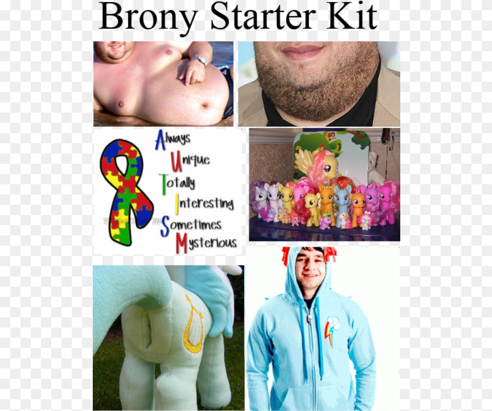 Brony Starter Pack Meme, Art, Collage, Adult, Man Png Image