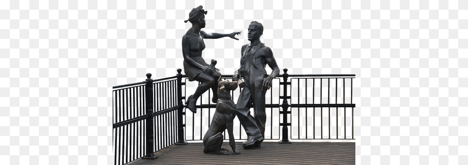 Bronze Railing, Person, Man, Male Png Image