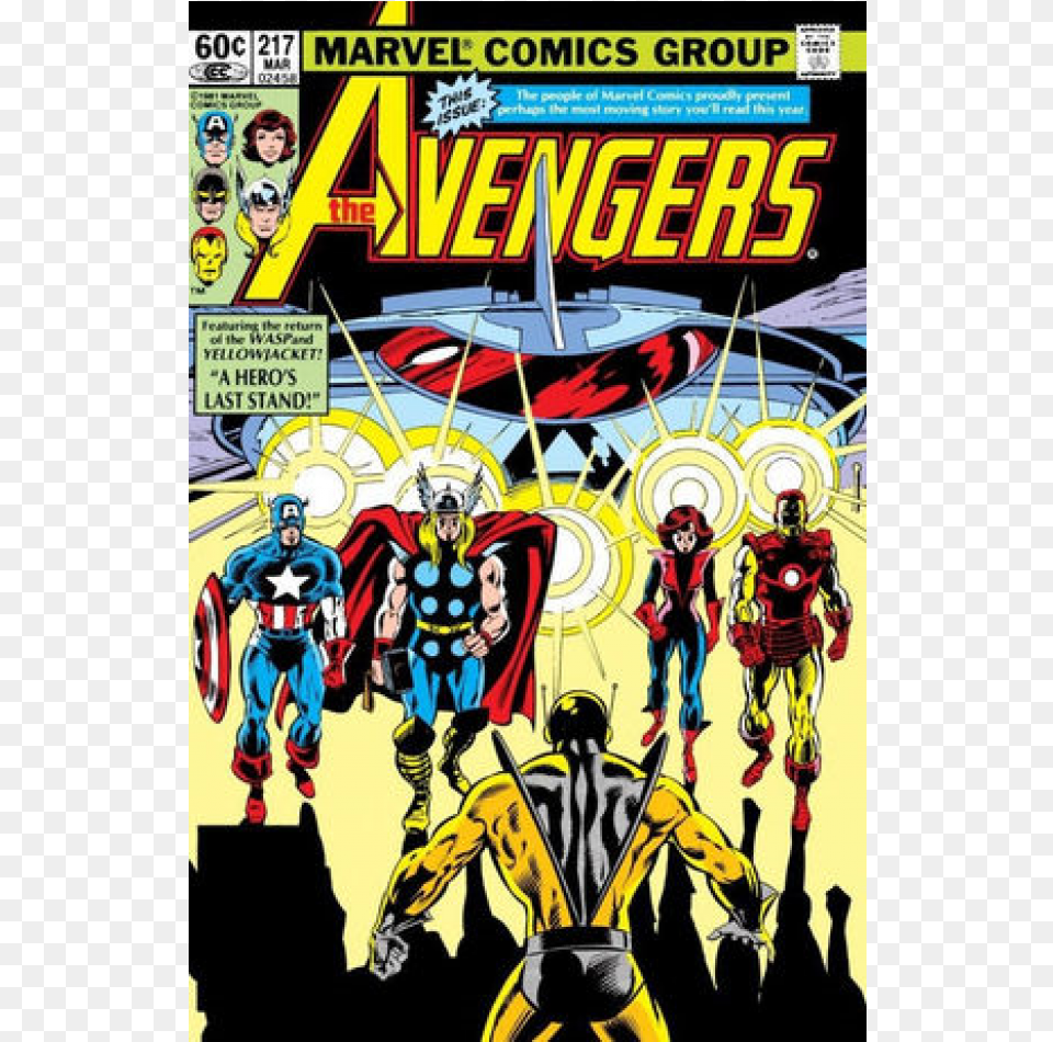 Bronze Age Avengers Comics The Avengers 217 Bronze Marvel Comics Yellow Jacket, Book, Publication, Adult, Male Free Png Download