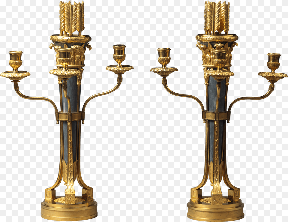 Bronze And Turquin Blue Marble Candelabra In The Form Column, Candle, Candlestick, Chandelier, Lamp Free Png