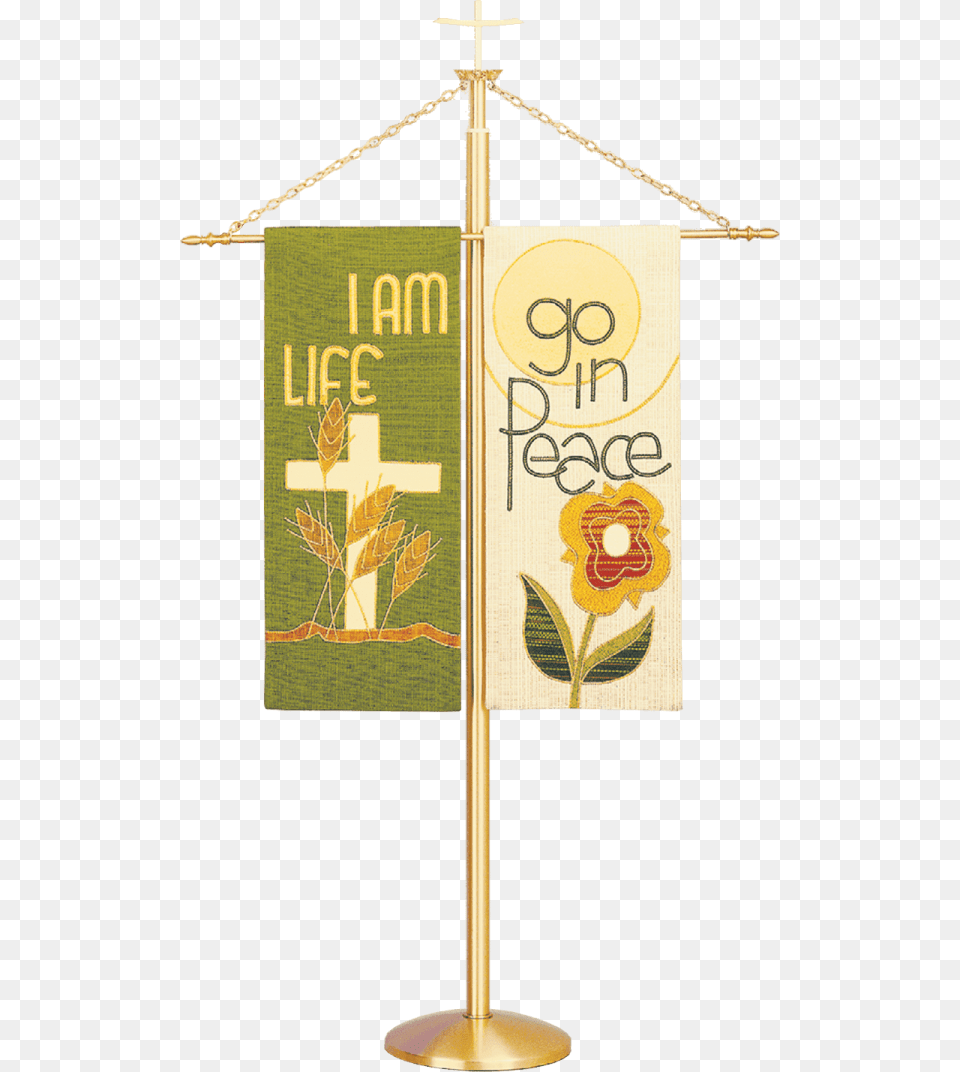 Bronze Banner Stand Illustration, Lamp, Cross, Symbol, Text Free Transparent Png