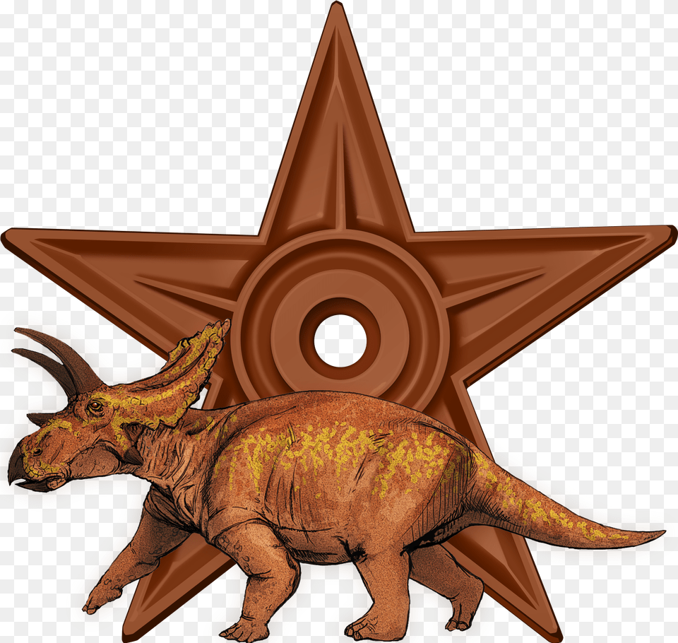 Bronze Barnstar Of Dino Barnstar, Animal, Dinosaur, Reptile Free Transparent Png