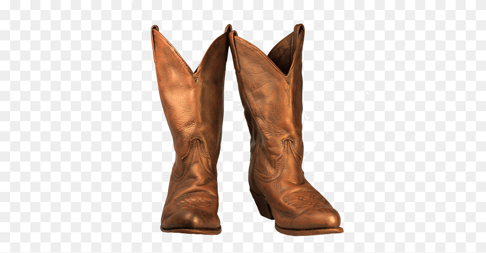 Bronze Cowboy Boots Sculpted Animations Cowboy Boot, Clothing, Footwear, Shoe, Cowboy Boot Png Image