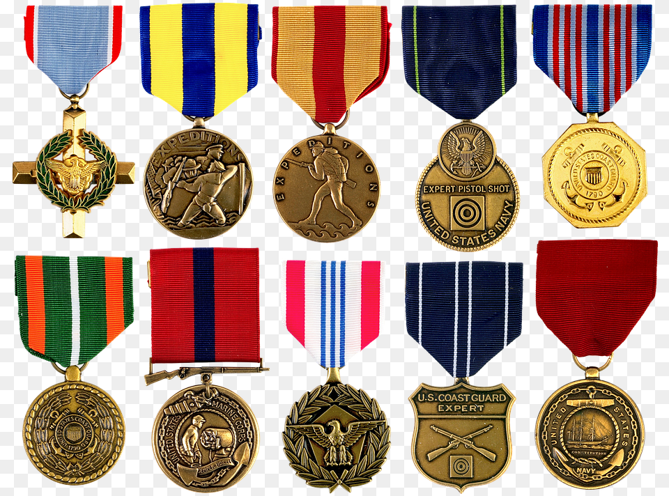 Bronze Medal, Gold, Trophy, Badge, Gold Medal Free Png Download