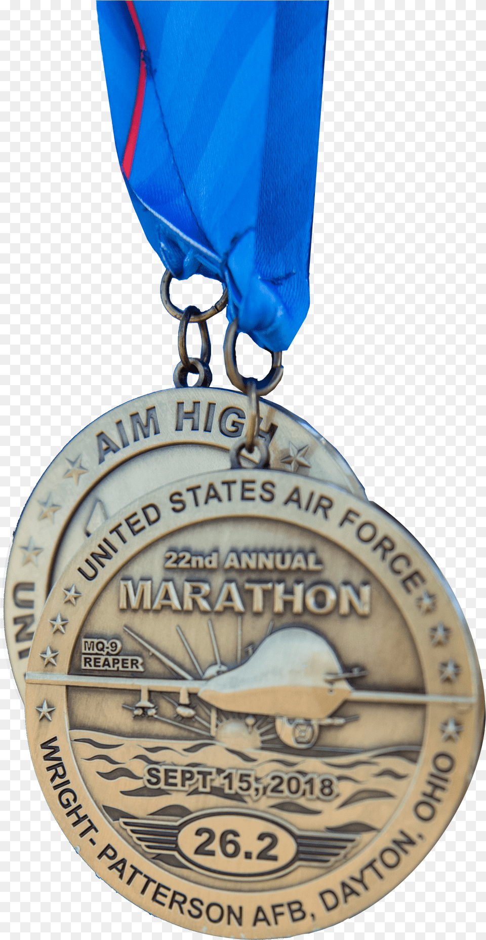 Bronze Medal Air Force Marathon Medal Png Image