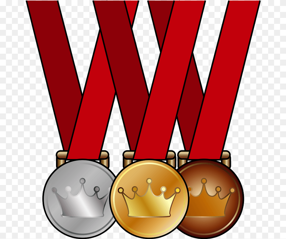 Bronze Medals Transparent Ribbons, Gold, Trophy, Gold Medal Free Png