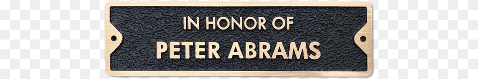 Bronze Memorial Plaque For Bench Label, Text Png Image