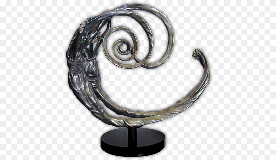 Bronze Sculpture, Coil, Spiral, Smoke Pipe Png Image