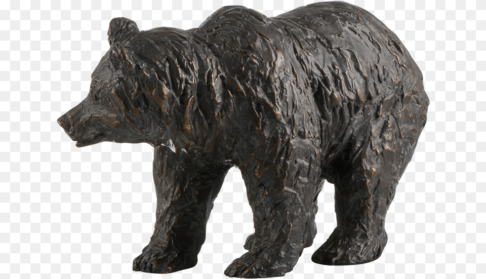 Bronze Sculpture Standing Bear Bear, Animal, Mammal, Wildlife, Black Bear Free Png Download