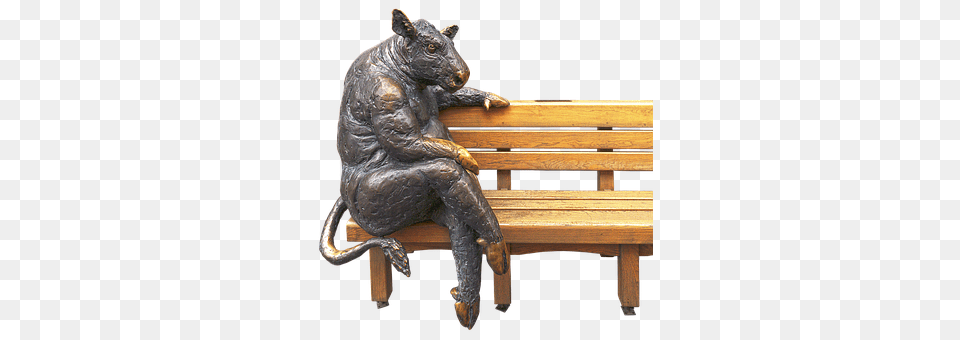 Bronze Statue Bench, Furniture, Wood, Animal Free Png Download