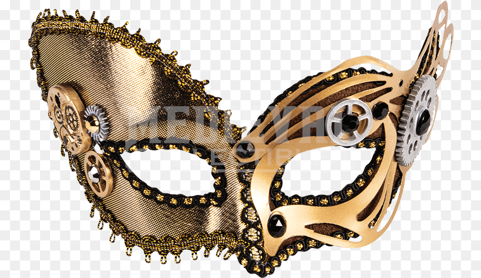 Bronze Steampunk Masquerade Masks, Mask, Machine, Wheel, Adult Png