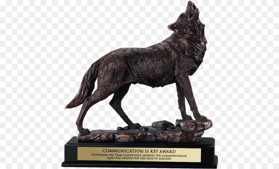 Bronze Wolf Award Statue Animal Figure, Mammal, Canine, Coyote, Dog Free Png Download