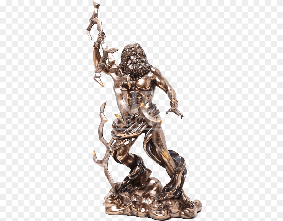 Bronze Wrathful Zeus Statue Zeus Scepter, Adult, Male, Man, Person Free Png