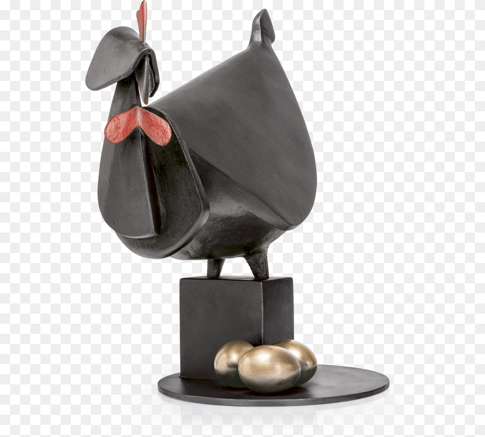 Bronzefigur Gallina Nera Fa Le Uova Verso Chicken Png