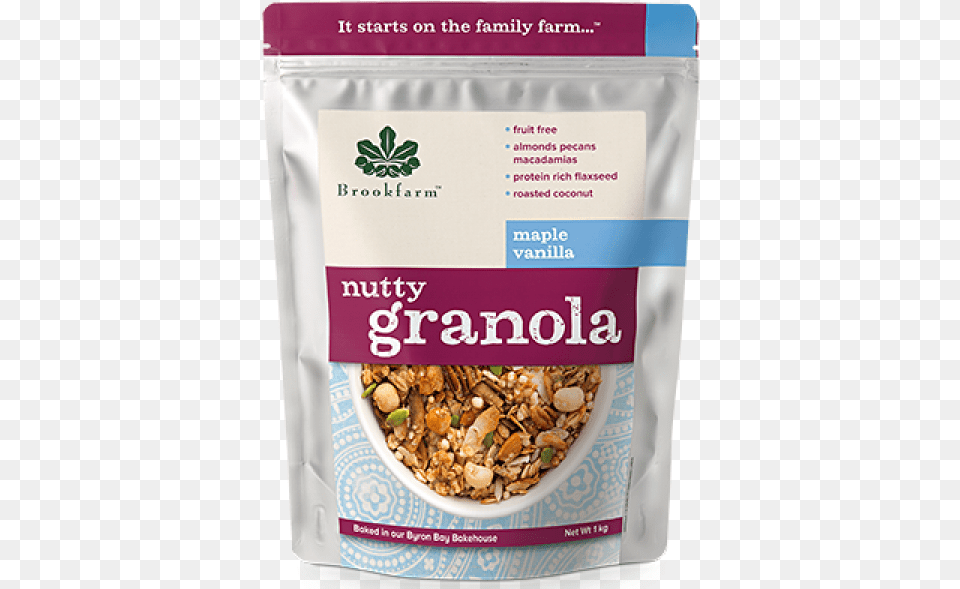 Brookfarm Maple Vanilla Nutty Granola 450g Supreme By Bustelos Espresso Coffee 10 Ounce Pack, Food, Grain, Produce Png