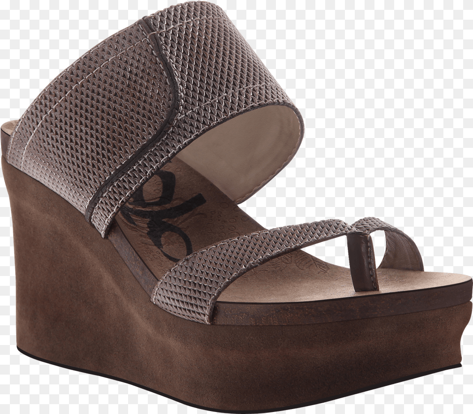 Brookfield Wedge In Pewter Mesh Slide Sandal, Clothing, Footwear, Shoe Free Png Download