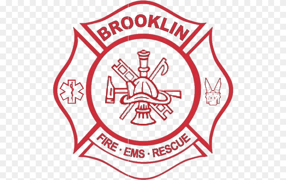 Brooklin Volunteer Fire Company Logo Fire Department, Badge, Symbol, Emblem, Dynamite Free Png