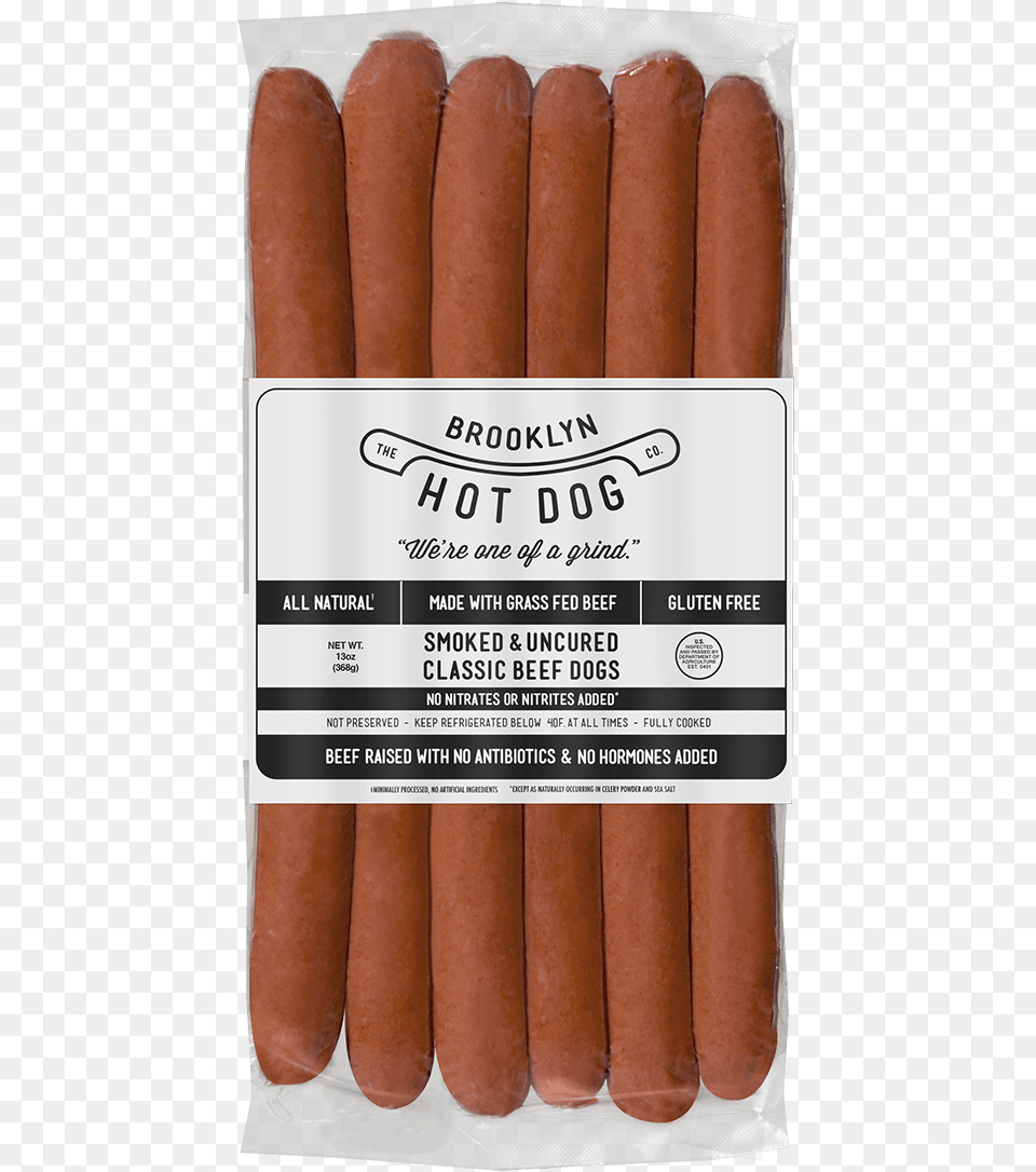 Brookly Hot Dog Company Classic Beef Dogs Brooklyn Hot Dog Company Smoked And Uncured Classic, Food, Hot Dog, Bread Png