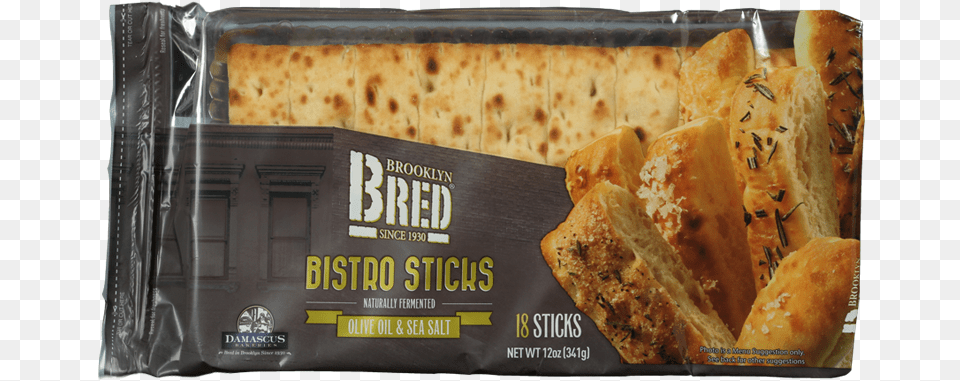 Brooklyn Bred Bistro Sticks Product Package Brooklyn Bred Pizza Crust Thin Lite Traditional, Bread, Food, Sandwich Free Png