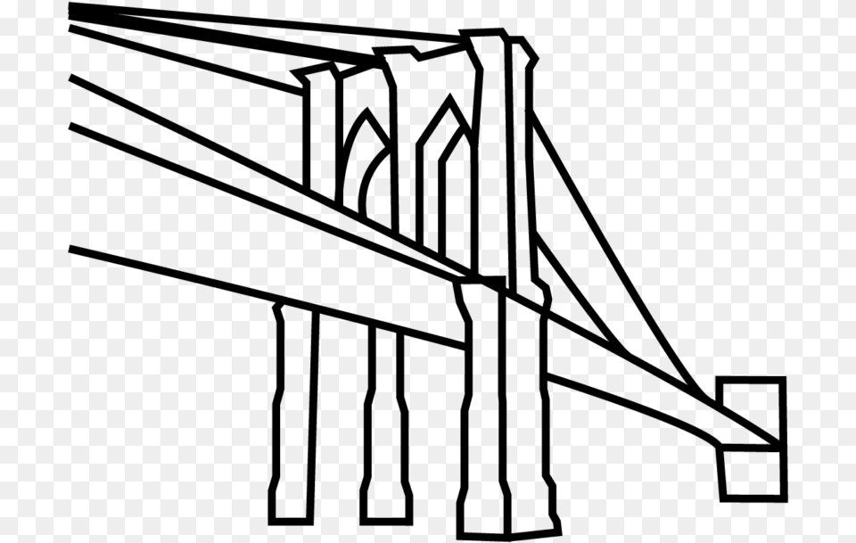 Brooklyn Bridge Icon, Gray Png Image