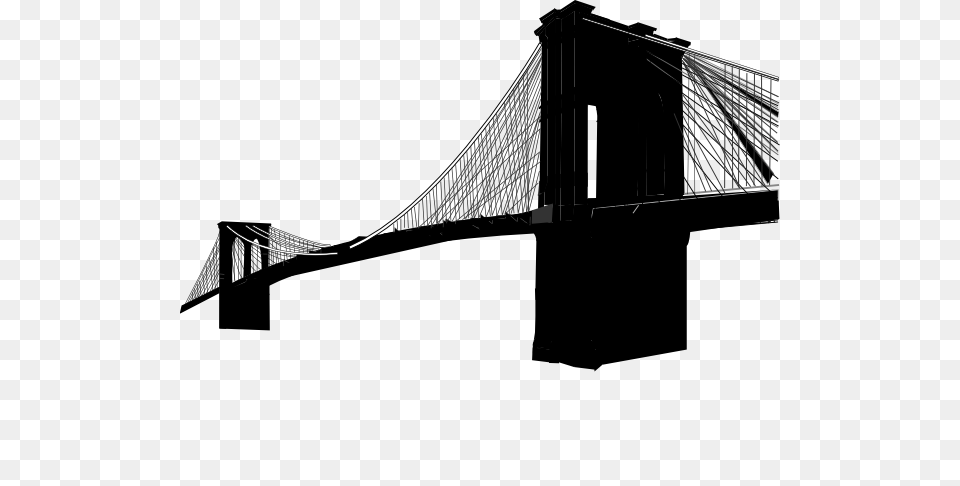 Brooklyn Bridge Only Clip Art, Suspension Bridge Free Png Download
