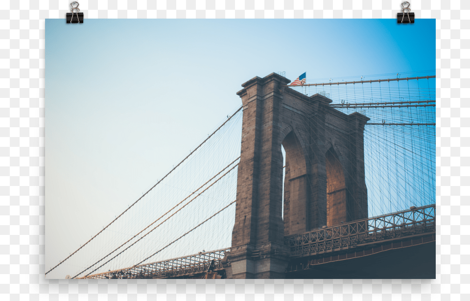 Brooklyn Bridge Poster York New, Architecture, Building, Brooklyn Bridge, Landmark Free Png Download