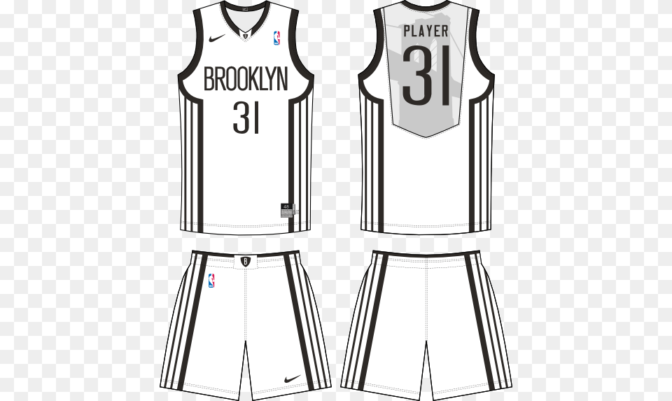Brooklyn Nets Customized Authentic White Home Nba Jersey New Jersey Nets Nba Decal, Clothing, Shirt, Shorts Free Png