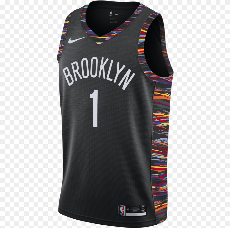 Brooklyn Nets D Angelo Russell Nets Jersey, Clothing, Shirt, Person Free Png Download