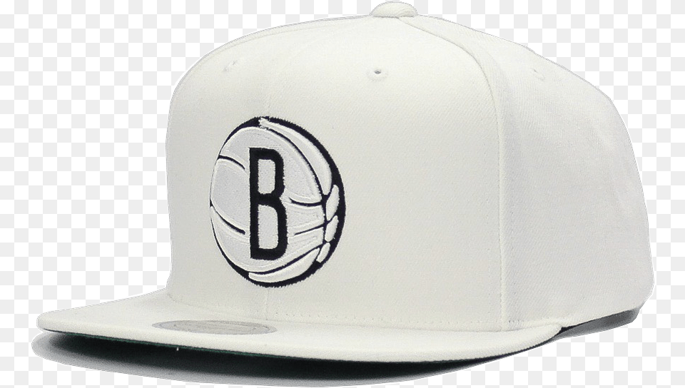 Brooklyn Nets Mitchell Amp Ness Nba Team Logo Snapback Baseball Cap, Baseball Cap, Clothing, Hat, Hardhat Png