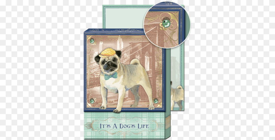 Brooklyn Pug Pocket Note Pad Pug, Animal, Canine, Dog, Mammal Png Image
