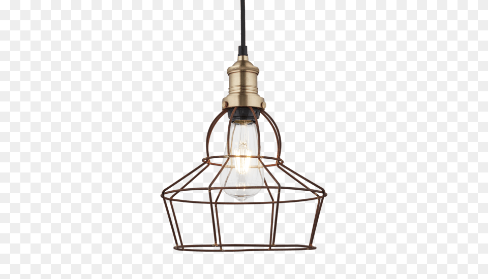 Brooklyn Rusty Cage Pendant, Light Fixture, Lamp, Light, Chandelier Free Transparent Png