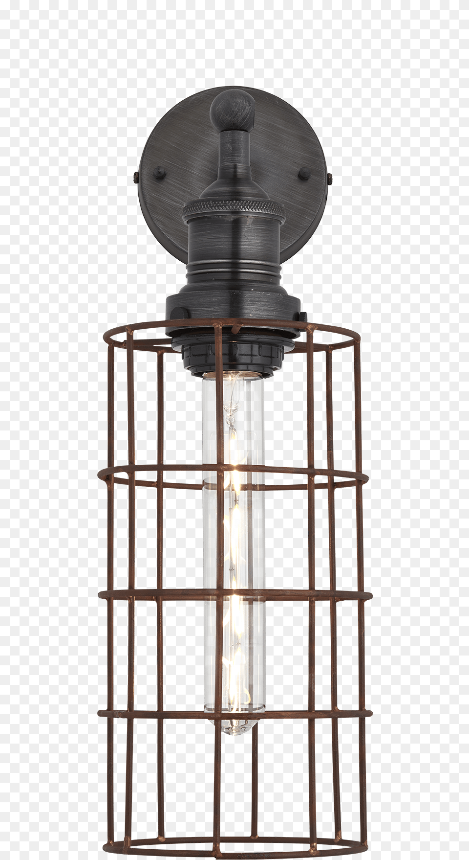 Brooklyn Rusty Cage Wall Light Sconce, Lamp, Light Fixture, Ceiling Light Free Png Download