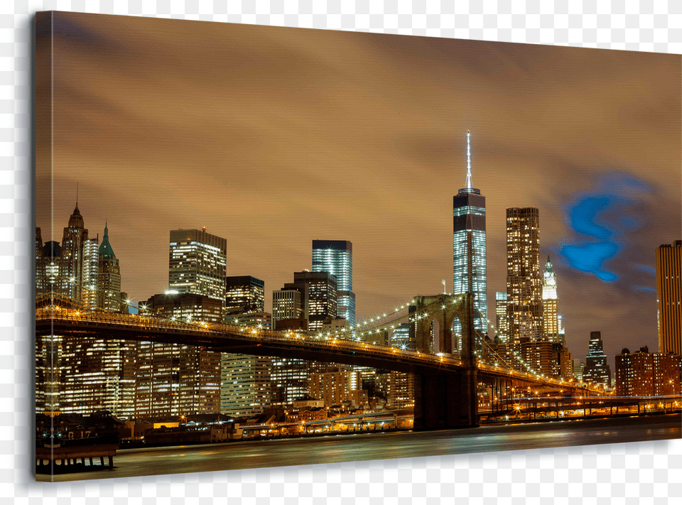 Brooklyn Skyline New York City Night, Urban, Metropolis, Tower, Cityscape Free Png Download