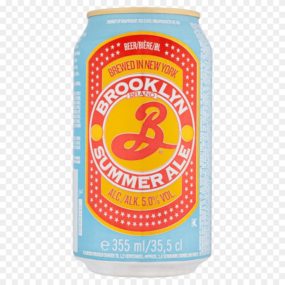Brooklyn Summer Ale Brooklyn Lager Beer Can, Alcohol, Beverage, Tin Free Png Download