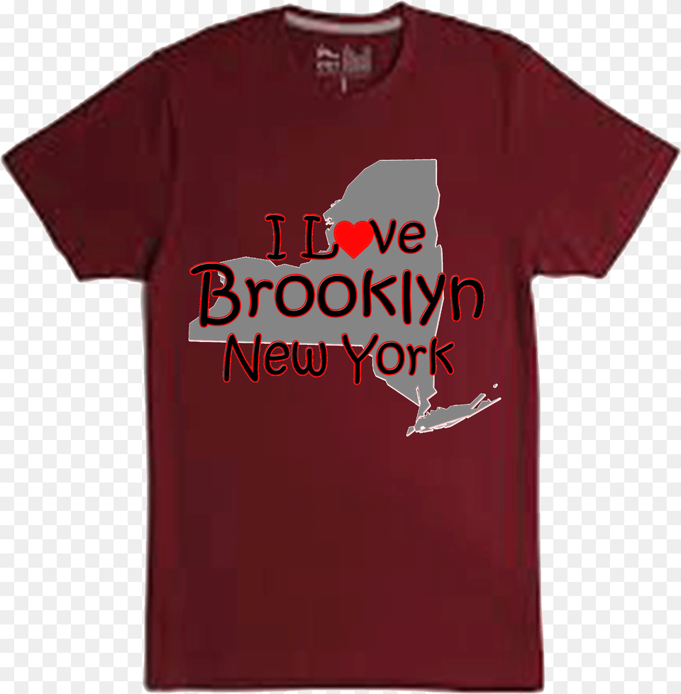Brooklynnew Yorkt Shirts Active Shirt, Clothing, Maroon, T-shirt Free Transparent Png