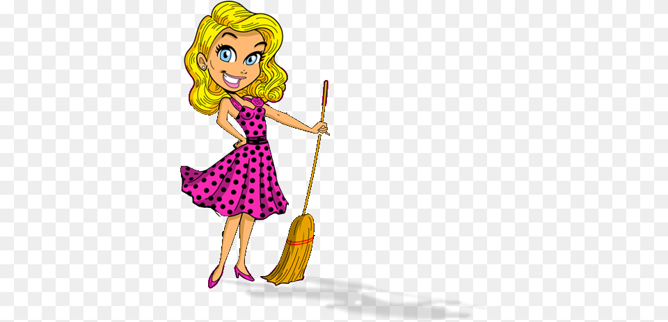Broom Cleaning, Adult, Female, Person, Woman Png Image