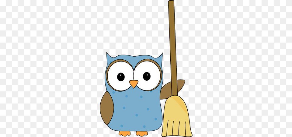 Broom Clip Art Owl With Broom, Animal, Bear, Mammal, Wildlife Png