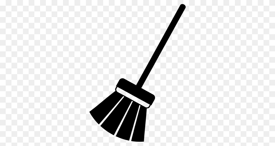 Broom Icon, Gray Free Png Download