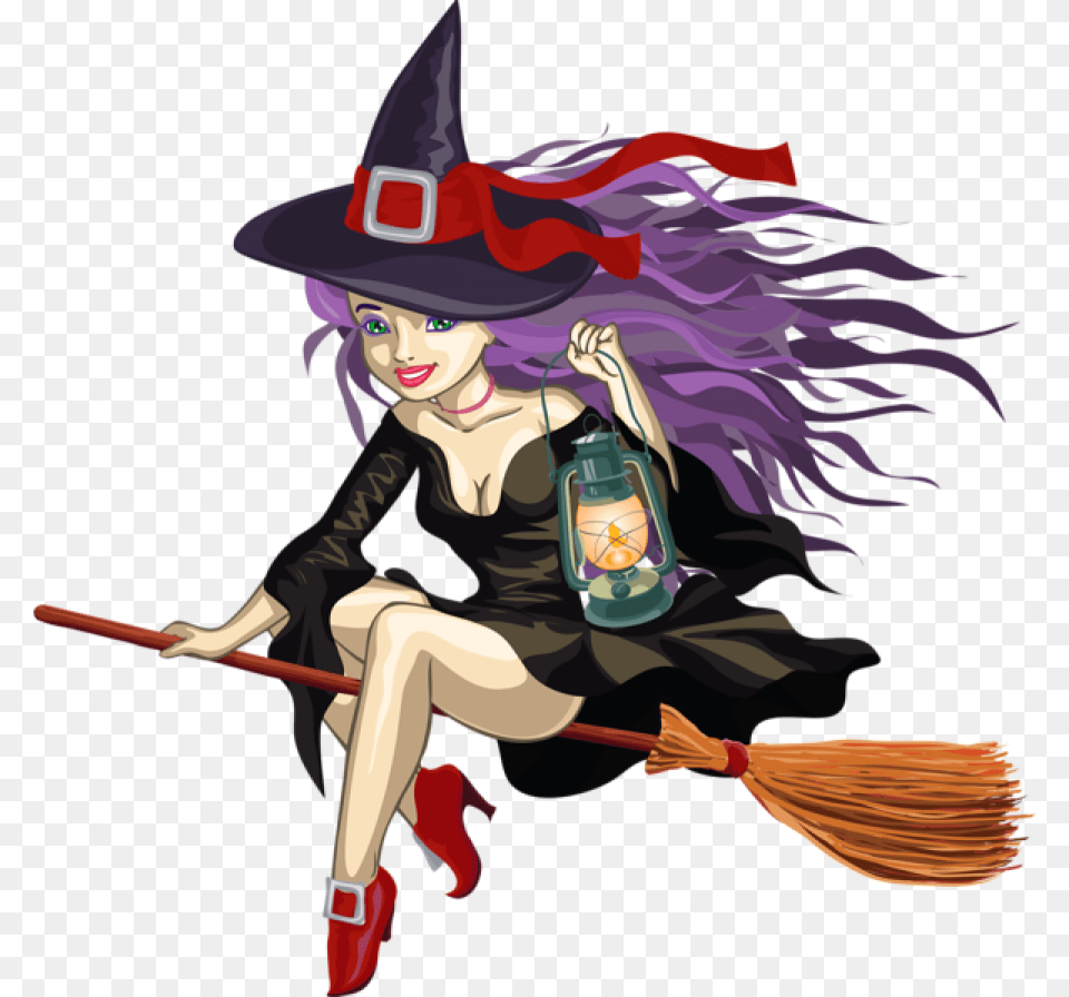 Broomwitch Characterhatcostume Hatcostume Hair Cute Witch Riding A Broom, Adult, Person, Female, Woman Png
