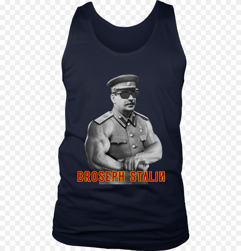 Broseph Stalin Tank T Shirt, Adult, Person, Man, Male Png
