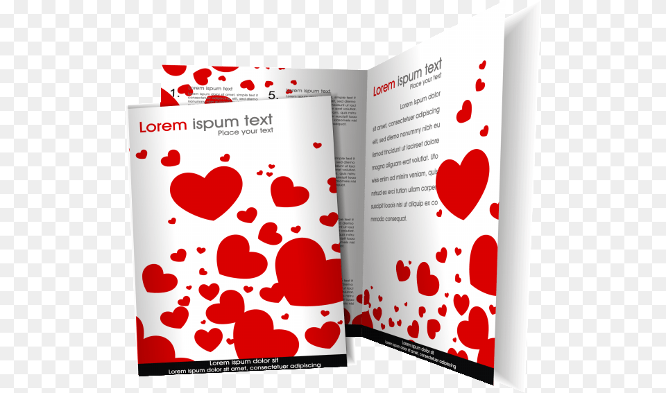Brosur Flyer Template Gratis Heart Bi Fold Brochure, Advertisement, Poster, Publication, Food Free Png Download