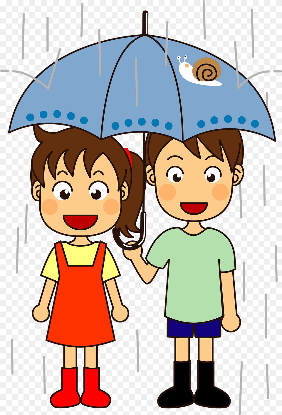 Brother And Sister Are Under An Umbrella Clipart, Baby, Person, Face, Head Free Png