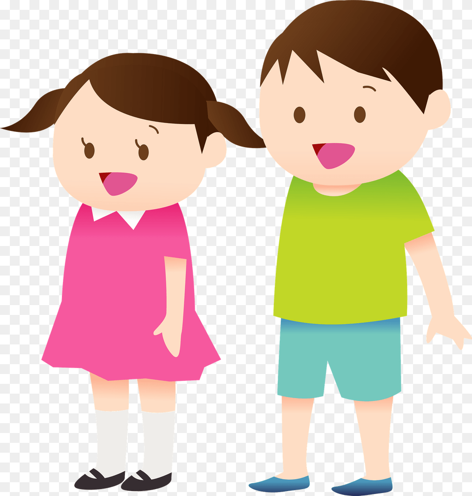 Brother And Sister Clipart, Clothing, Shorts, Person, Baby Free Png