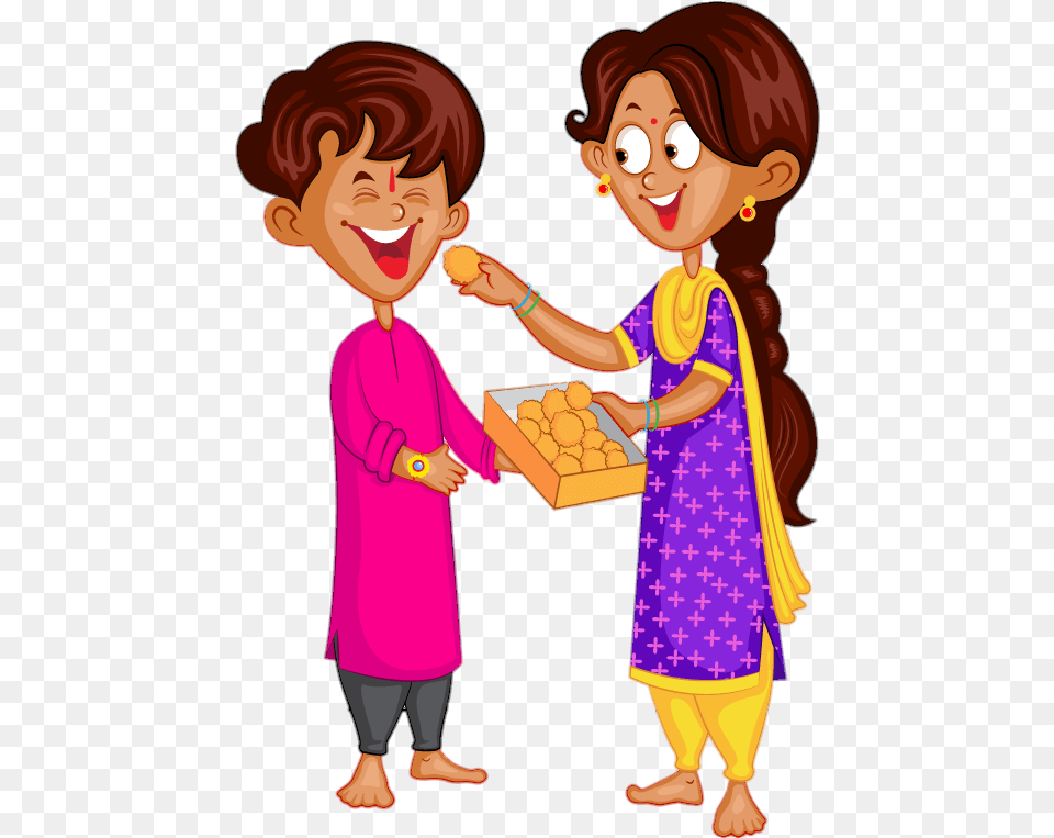 Brother And Sister Rakhi Vector, Adult, Female, Person, Woman Free Png